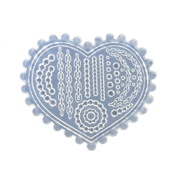 LICEWO Silicone Nail Carving Mold 3D Various Size Chain Pearl Flowers Nail Stamping Stencils UV Gel Polish Manicure Mould