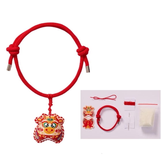 LICEWO Simple Handmade Bracelet Craft Kits for Children Easy to Make Woven Red Rope Accessories for Quick Projects