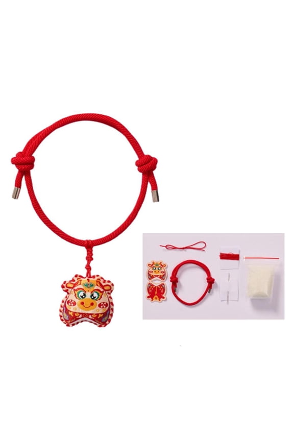 O Simple Handmade Bracelet Craft Kits for Children Easy to Make Woven Red Rope Accessories for Quick Projects