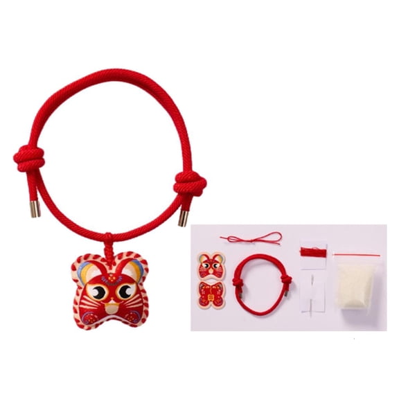 LICEWO Simple Handmade Bracelet Craft Kits for Children Easy to Make Woven Red Rope Accessories for Quick Projects