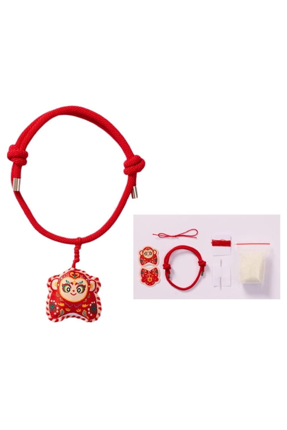 O Simple Handmade Bracelet Craft Kits for Children Easy to Make Woven Red Rope Accessories for Quick Projects