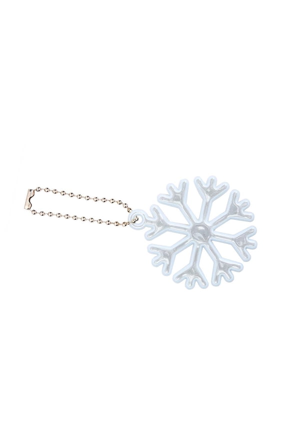 O Snowflake Reflective Warning Pendant Handbag Charm Keychain Kids Safety Reflector Pendants for Walking Running Cycling