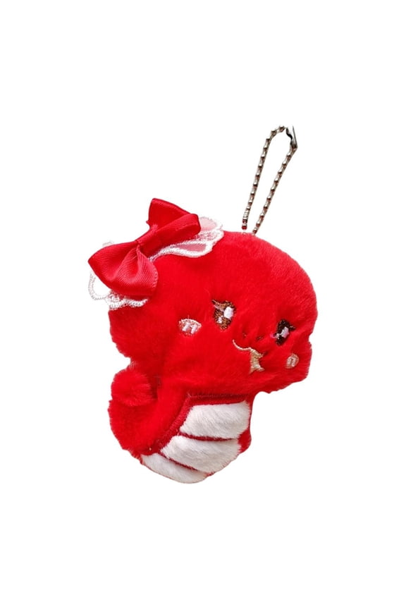 O Soft Plush Snake Keychain Lovely and Fun for Bags Keys or Car Decoration