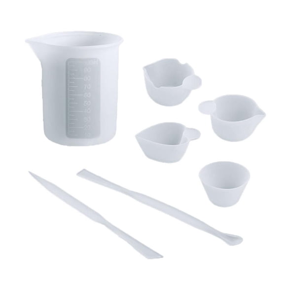 LICEWO Stir Stick Stirring Rods Epoxy Liquid Mixing Rods Silicone Cup Mixed Measure Cup