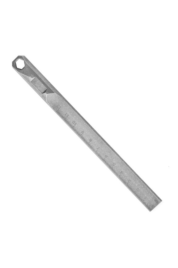 O Straight Ruler Crowbars Keychains 8mm Hexagon Wrench Outdoor Survival Tool