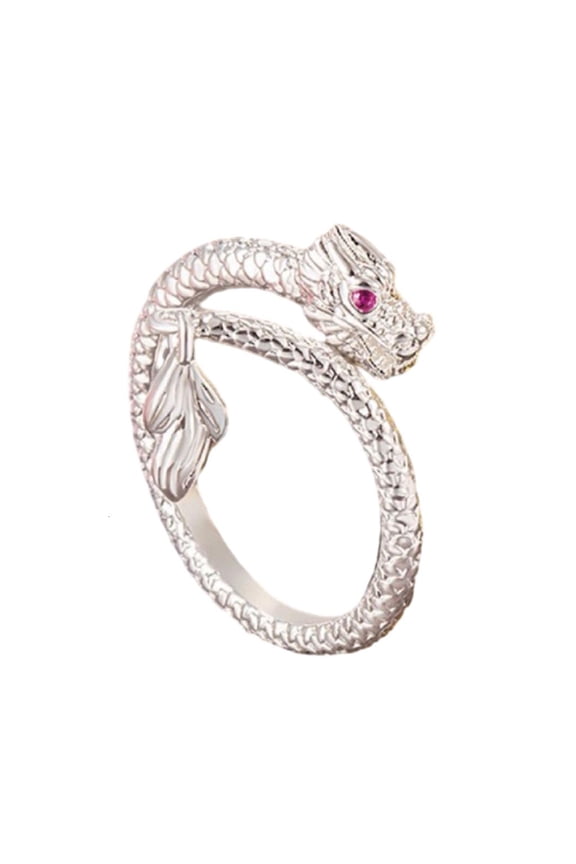 O Stylish Open Rings Versatile Dragon Shape Rings Adjustable Opening Rings Ornaments Minimalist Accessory Jewelry