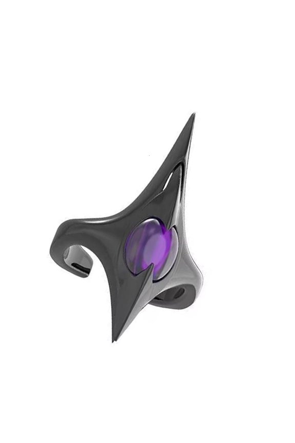 O Unique Gothic Punk Spikes Ring with Adjustable Opening for Custom Fit and Dark Style Expression Crafted from Premium Alloy Metal