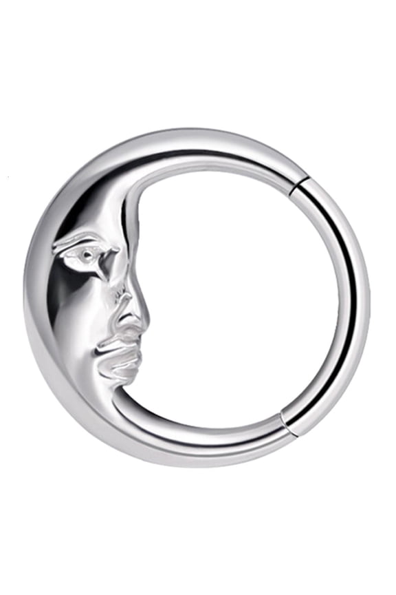 O Unique Moon Septum Nose Jewelry Stylish Nose Hoop Moon Shaped Nose Rings Charm