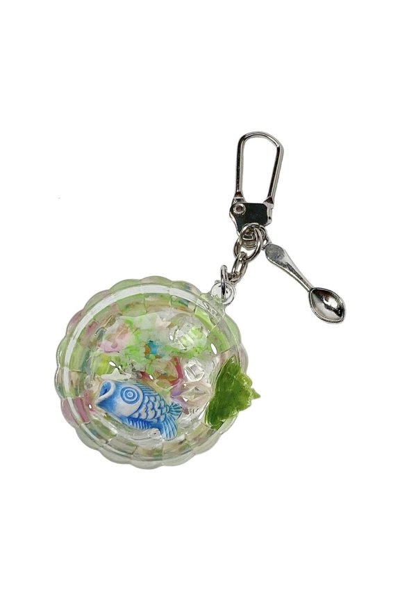 O Unique Nightlight Keychain With Realistic Goldfish Designs Charm For Gift Giving