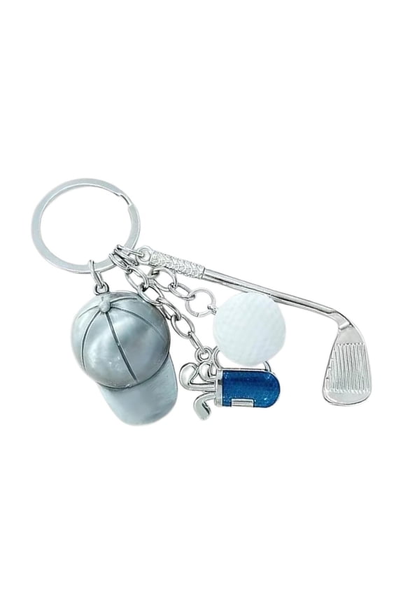 O Unisex Golf Gift Keychain Portable for Everyday Use Zinc Alloy Humorous Keyring