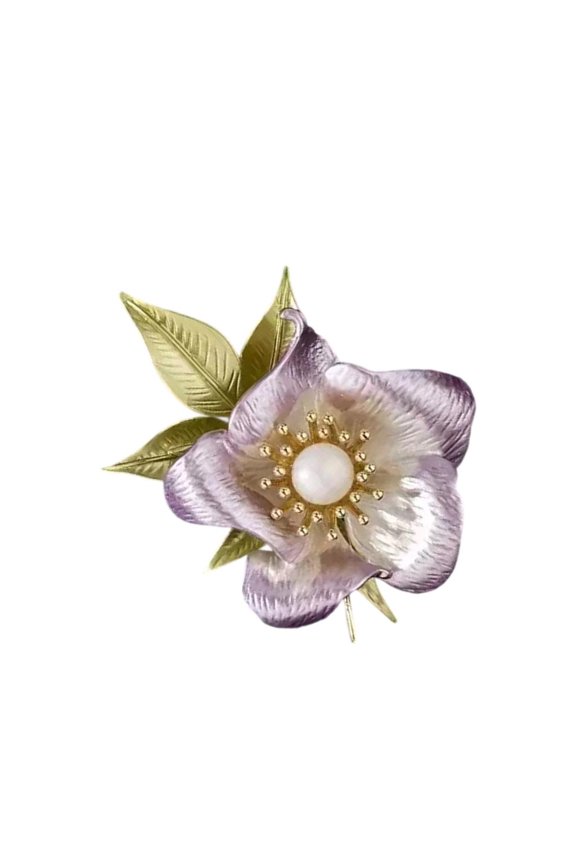 O Versatile Flower Pin Hand Painted Brooch Comfortable Formal Attire Complement