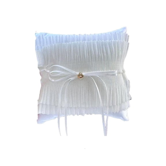 LICEWO Wedding Rings Bearer Pillow Cushion Bows for Wedding Commitment Pearls Decors