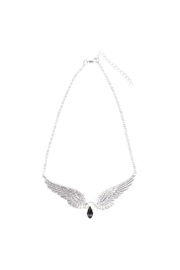 O Wing Choker Gothic Pendant Chain Necklace for Women Men Wedding Ornament