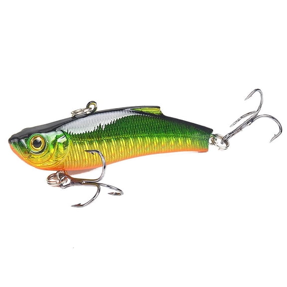 LICEWO Winter Ice Fishing Lures 7cm/18g Sinking Artificial Rattlin Vibration Hard Baits Crankbait with Treble Hooks Swimbaits