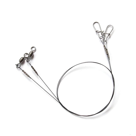 LICEWO Wire Fishing Accessories Leader with Swiveld Fishing Wire Leader 30/35cm