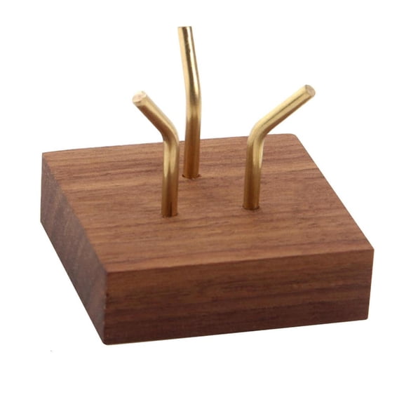 LICEWO Wood Display Stand for Mineral Specimens Elegant Fossils and Gemstones Holder Rock Decorative Geodes Showcase Rack