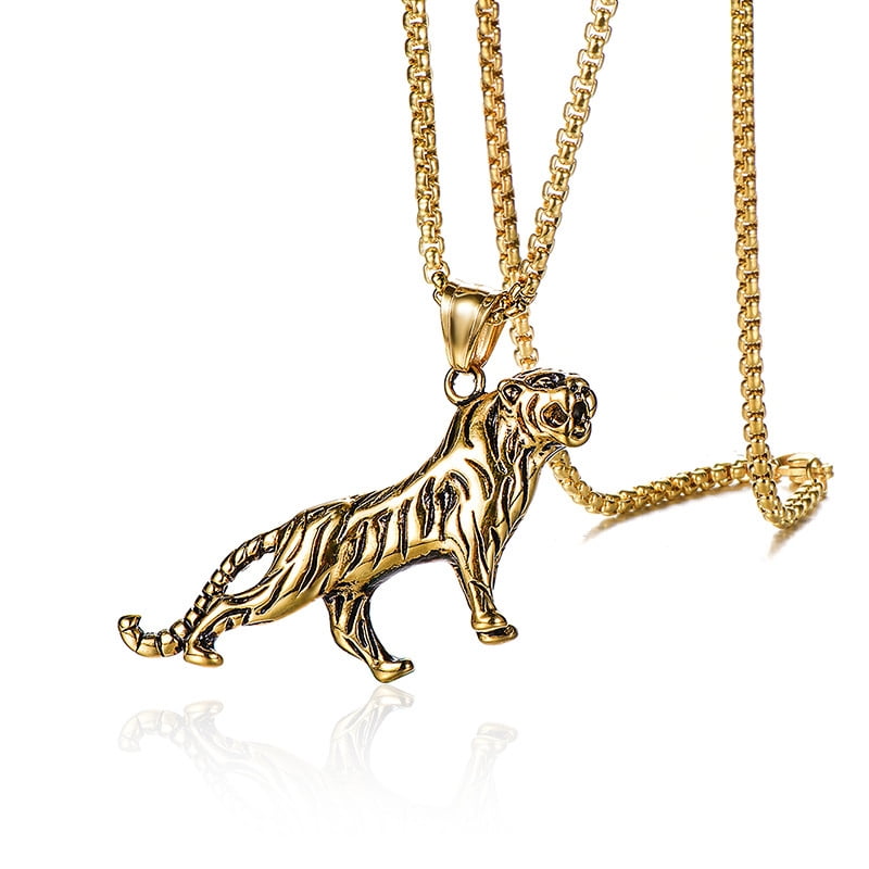 LICHENG Personalized Tiger Men's Pendant Necklace