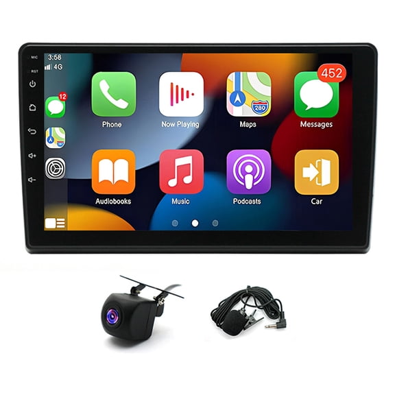 LICHENGTAI 10.1" Car Stereo for Chevrolet GMC with Wireless CarPlay & Android Auto 2+64G Touchscreen Radio with GPS Navi Bluetooth WiFi AHD Camera & Mic
