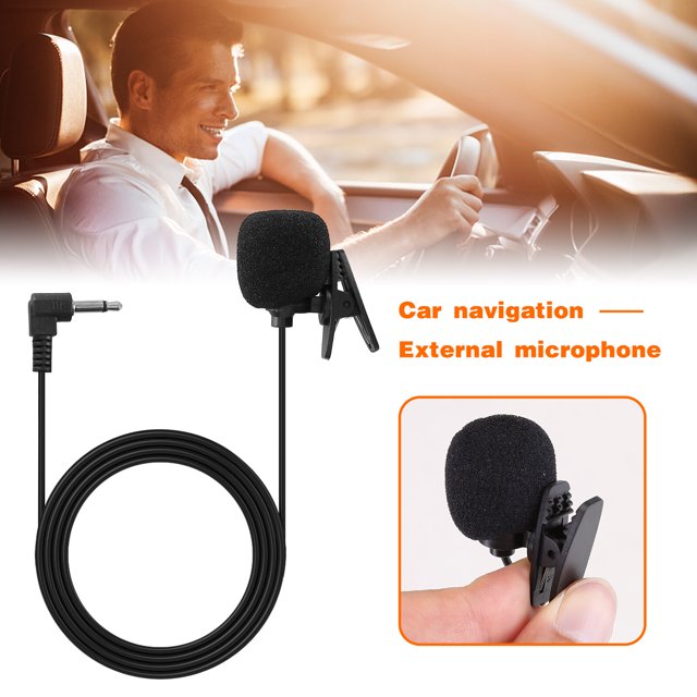 LICHENGTAI 3.5mm Microphone External Mic for Car Vehicle Head Unit Bluetooth Enabled Stereo