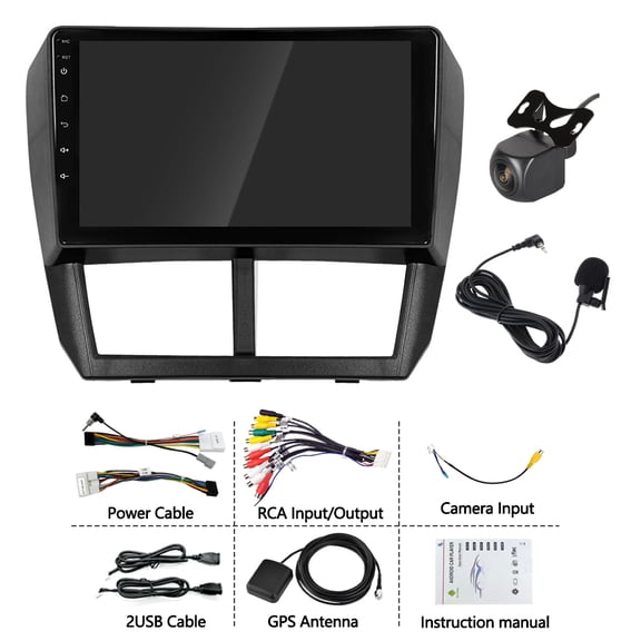 LICHENGTAI 4+64G Car Stereo for Subaru Forester/WRX/Impreza 2008-2012 with Wireless Carplay Android Auto 9" Touch Screen Support GPS WiFi Bluetooth