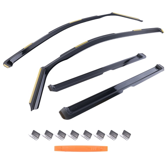 LICHENGTAI 4Pcs Wind Deflectors for Chevrolet Tahoe 2015-2020 Reinforced Acrylic Rain Shield Sun Protection Self-Adhesive