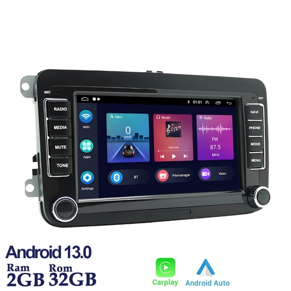 LICHENGTAI 7" Car Stereo Radio Android 13 for Volkswagen Jetta Sagitar Gen5 2006-2012 Bluetooth IPS Touchscreen with Android Auto 2GB+32GB GPS RDS Wi-Fi Plug and Play