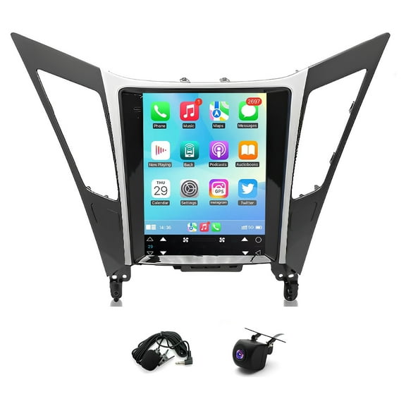 LICHENGTAI 9.7" Car Stereo 4GB+64GB Android 14 Carplay Android Auto GPS Split Screen AHD Camera Fits for Hyundai Sonata 2011-2015