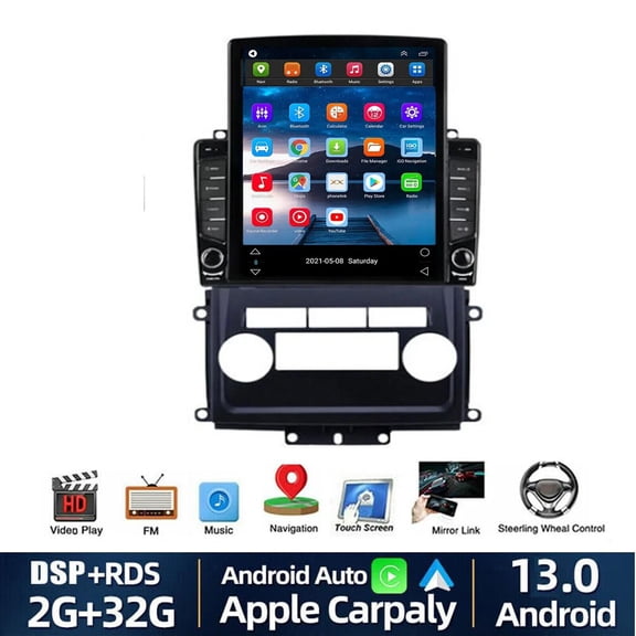 LICHENGTAI 9.7-Inch Car Stereo Radio Fit for 2009-2014 Nissan Frontier/Xterra with Wireless CarPlay Android Auto, Android 13 Car Player Radio with Bluetooth, WiFi, SWC, Mirror Link, GPS, 2+32G