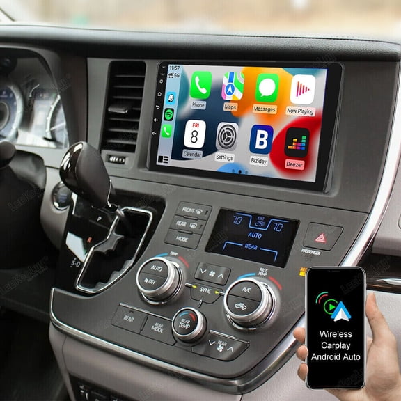 LICHENGTAI 9" Android 13 Car Stereo for Toyota Sienna 2015-2018, Bluetooth, GPS, HD Touch Screen