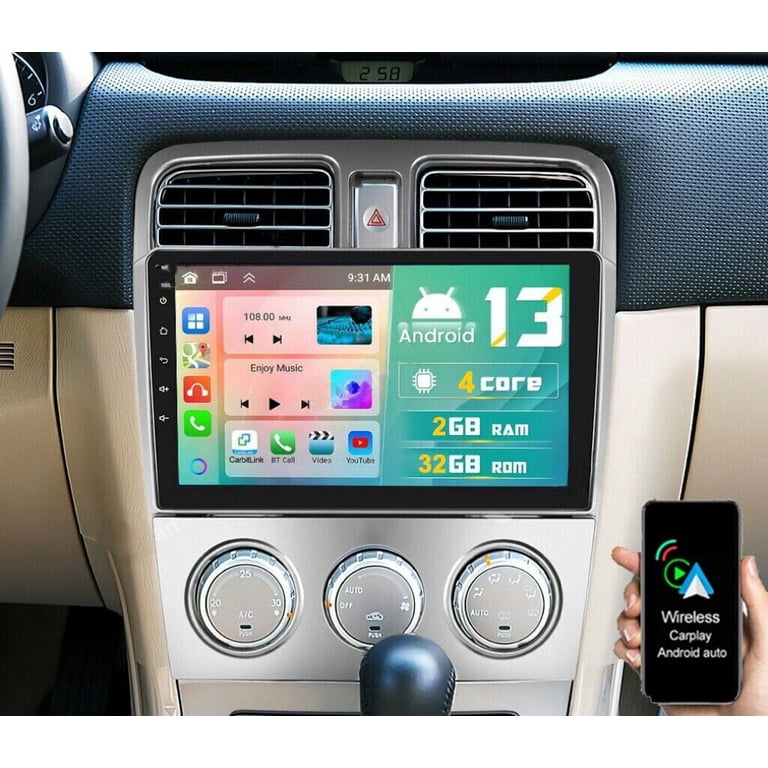 Autoradio Android 10 Pour Subaru Forester SG (2002-2008) - Avec Apple CarPlay Et Android Auto - Neuf