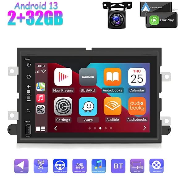 LICHENGTAI Android 11 Car Stereo Fit for Ford F150/F250/F350 2004-2014, 7 Inch IPS Touch Screen Car Radio with Wireless Carplay/Android Auto, Bluetooth GPS Navigation WiFi HiFi FM RDS