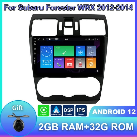 LICHENGTAI Android 12 Car Stereo Radio Fit for Subaru Forester XV WRX 2012-2014, with USB FM SWC BT Carplay Android Auto GPS Navigation, 9" Touch Screen Upgrade Car Radio Multimedia Player