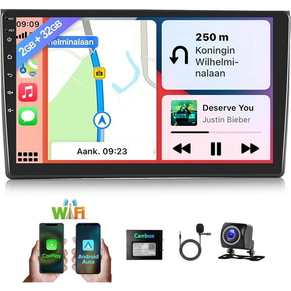 LICHENGTAI Android 13 Car Radio Stereo Fit for Audi A4 2000-2009 Support Wireless Wired Car-Play Android Auto, 9" IPS Touch Screen Car GPS Navigation with Bluetooth, WiFi, FM, 2+32GB