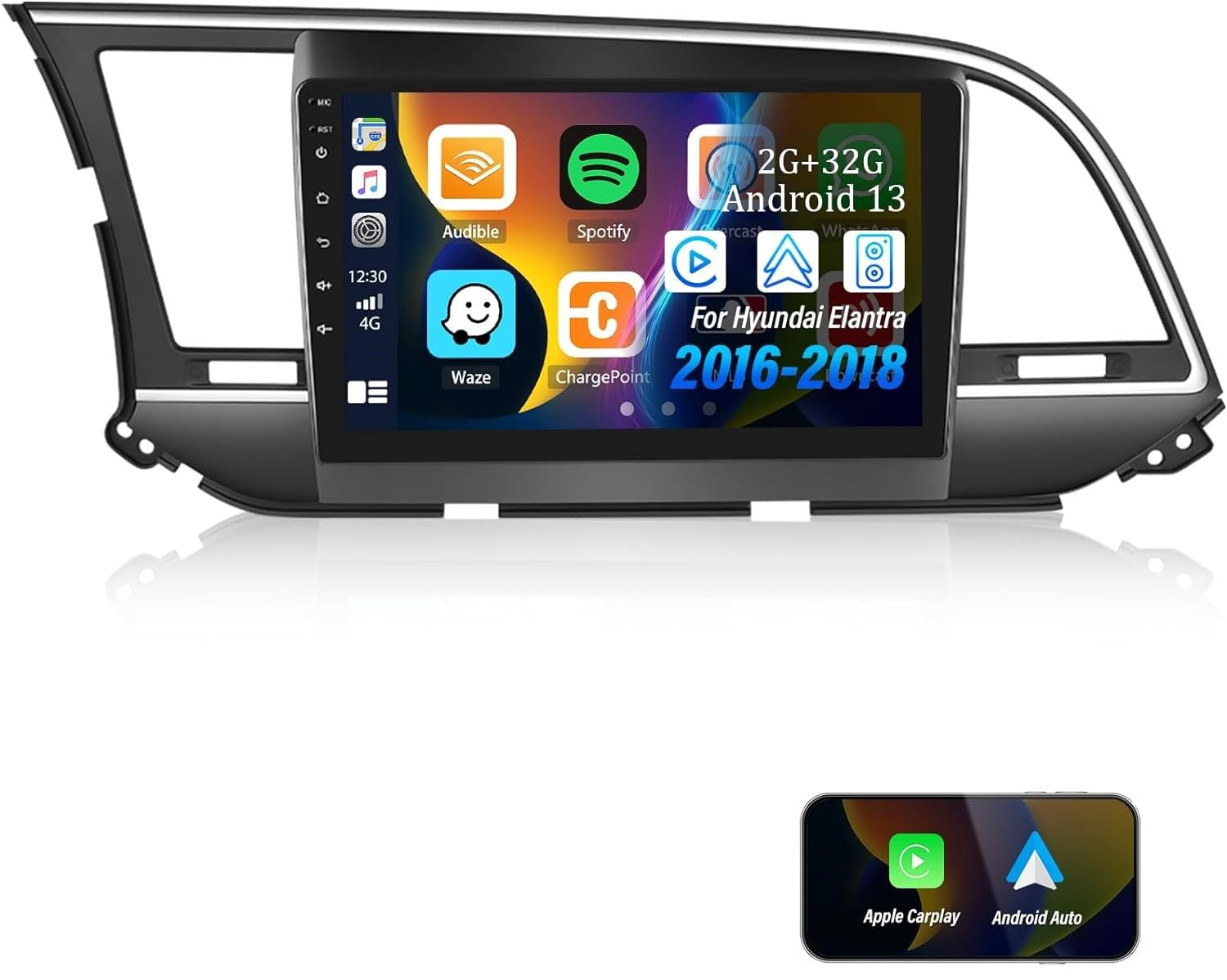 LICHENGTAI Android 13 Car Stereo Fit for 20162018 Hyundai Elantra with
