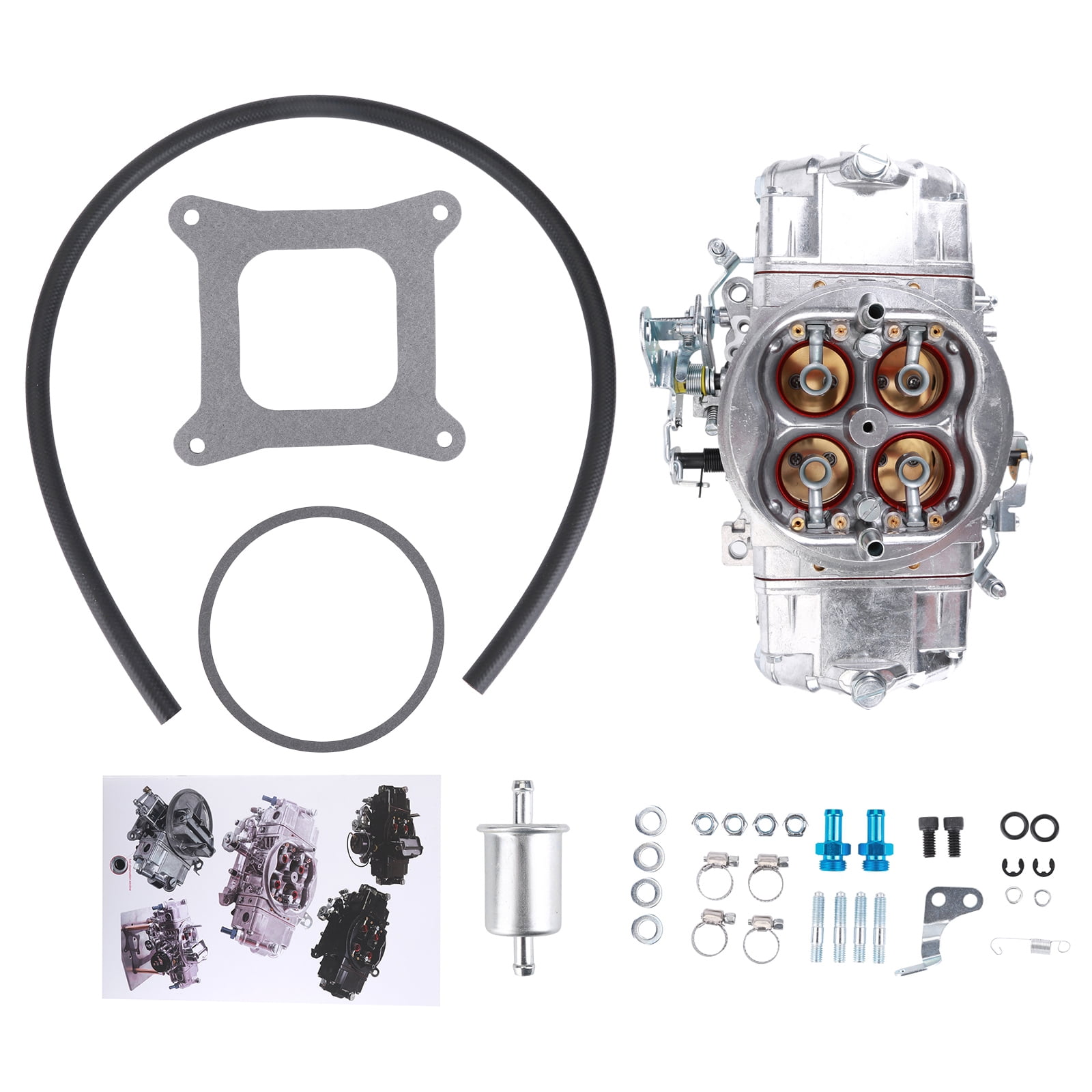 LICHENGTAI Billet Aluminum 4 Barrel Carburetor 650 CFM Fuel Efficient ...