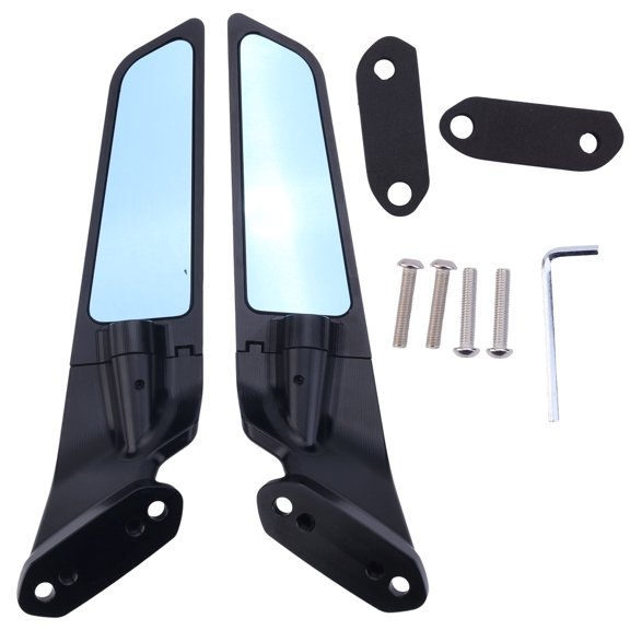 LICHENGTAI Motorcycle Rear View Mirror for 2019-2024 Kawasaki Ninja ZX-6R ZX636 Left Right Plastic Aluminum Manual Fold Easy Install