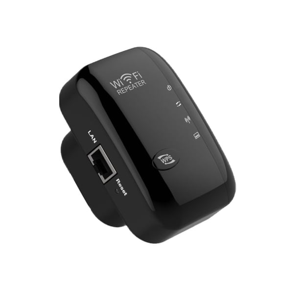 LICHENGTAI WiFi Range Extender 2.4GHz 300Mbps Black Plastic 2 High Gain Antennas Repeater AP Mode LAN Port