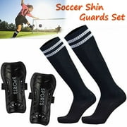 LICILICI Adult Kid Breathable Soccer Shin Guard, Foam Black, 2 Count