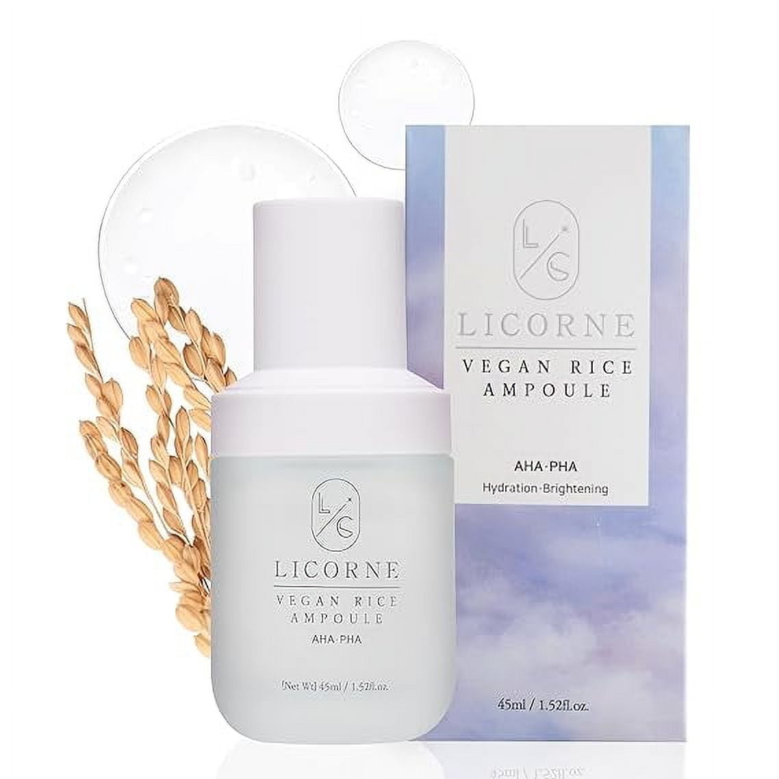 LICORNE Vegan Rice Ampoule 1.52fl.oz Korean Skincare