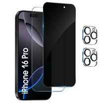 LIDAY 2 Pack Screen Protector Compatible with iPhone 16 Pro   2 Pack Camera Lens Protector, HD and Privacy Tempered Glass Screen Protector, Sensor Protection