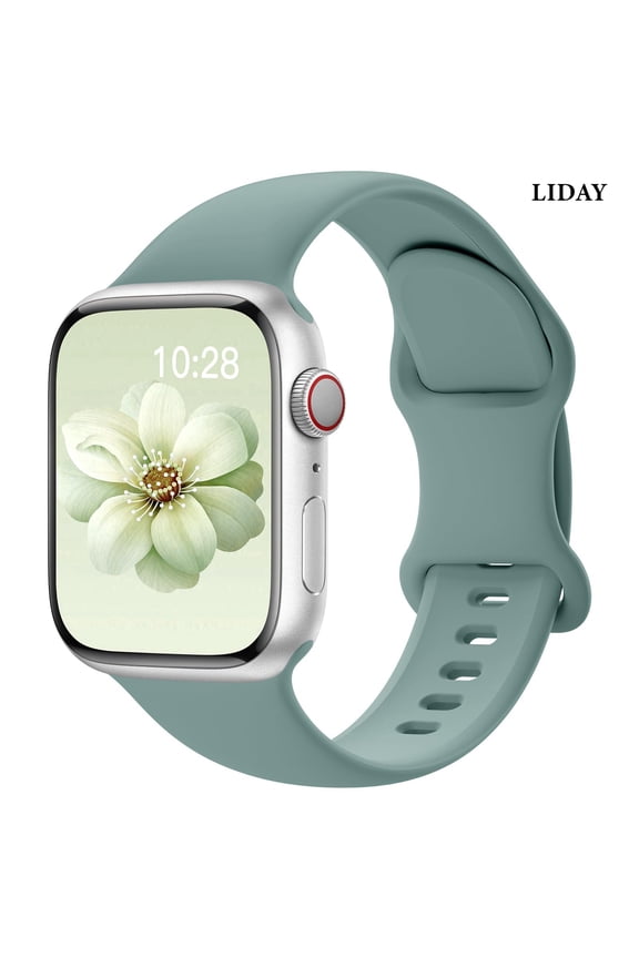 Silicone Band Compatible with Apple Watch Bands 40mm 38mm 41mm 44mm 45mm 42mm 49mm Women Men,Soft Wristband Waterproof Replacement Sport Strap for iWatch Bands Series 9 8 7 6 5 4 3 2 1 SE Ultra