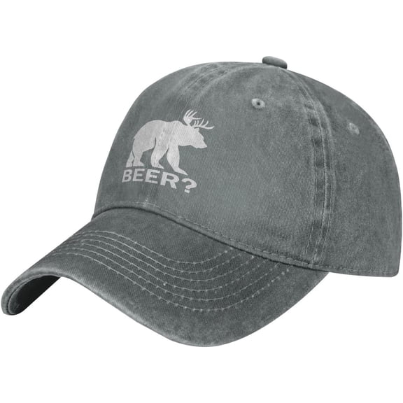 Deer Beer Bear Baseball Cowboy Hat Adjustable Trucker Hat