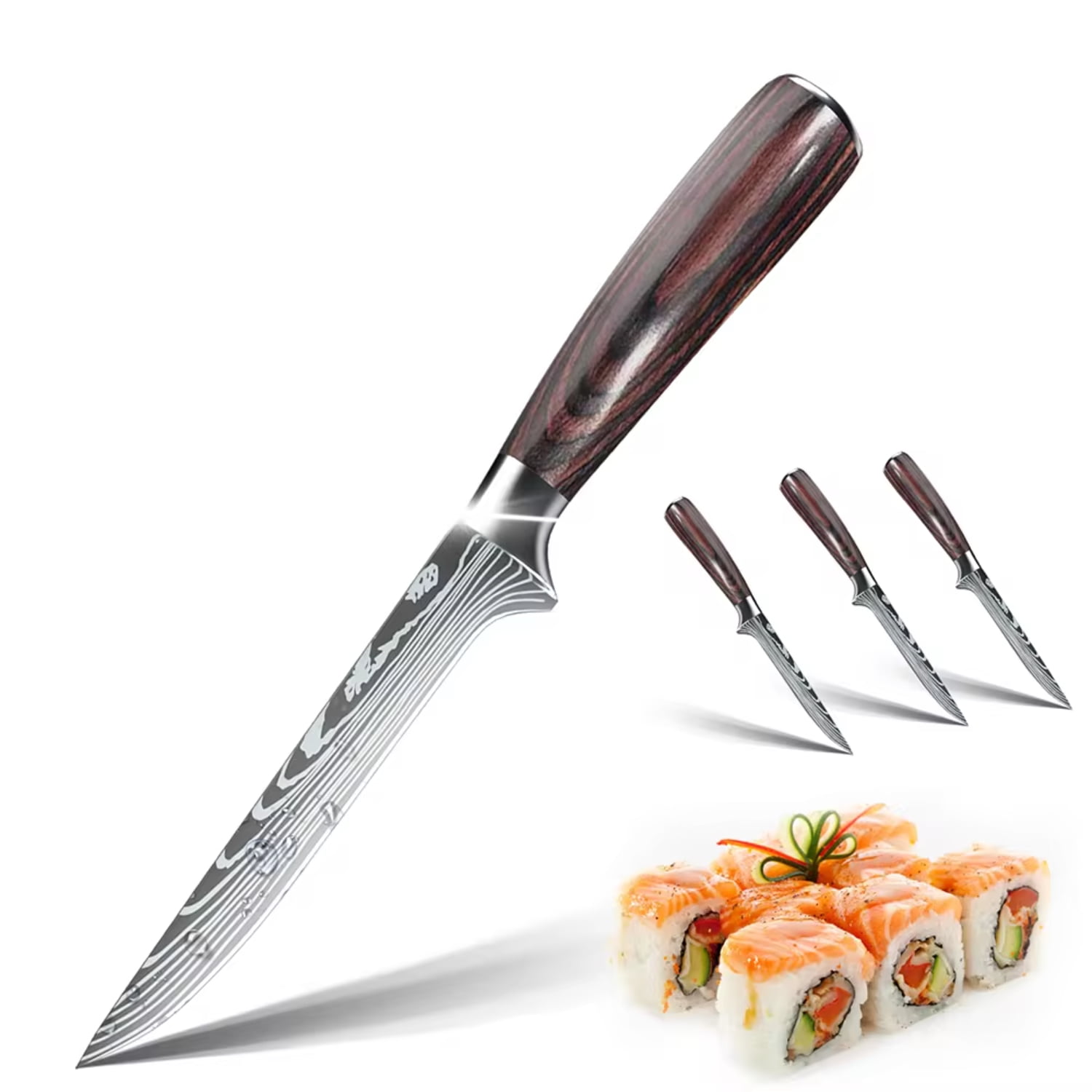 LIDNGLN High Carbon Stainless Steel Kitchen Chef Knives - 6 Stylish ...