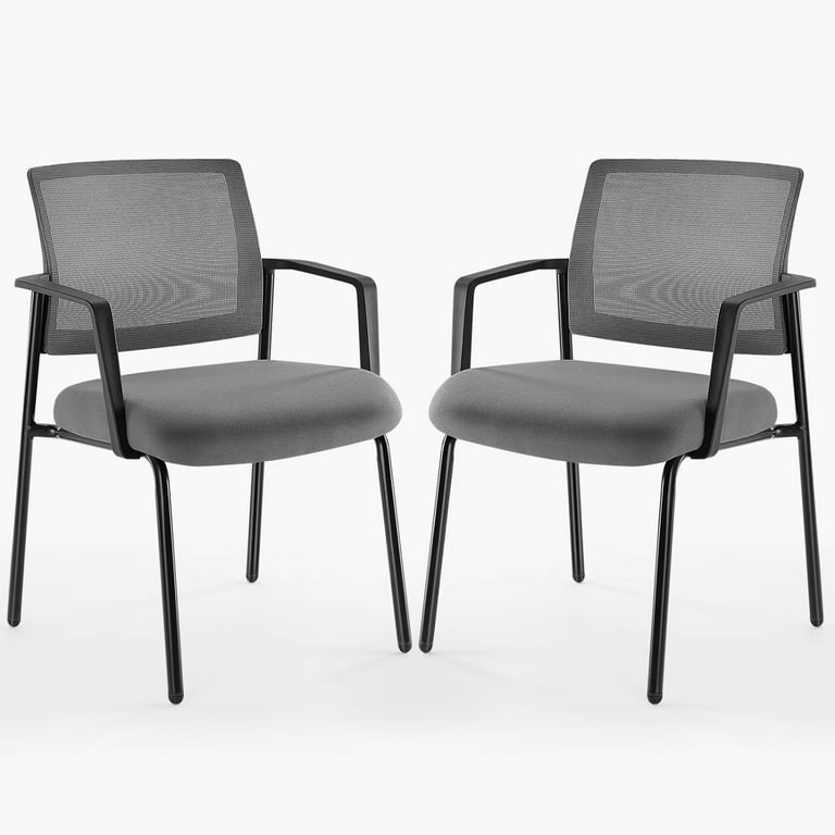 LIDNGLN Sturdy Metal Chairs for Outdoor and Indoor Use Mesh Back Stacking Arm Chairs 2 Pack Easy to Use and Store in Office Walmart