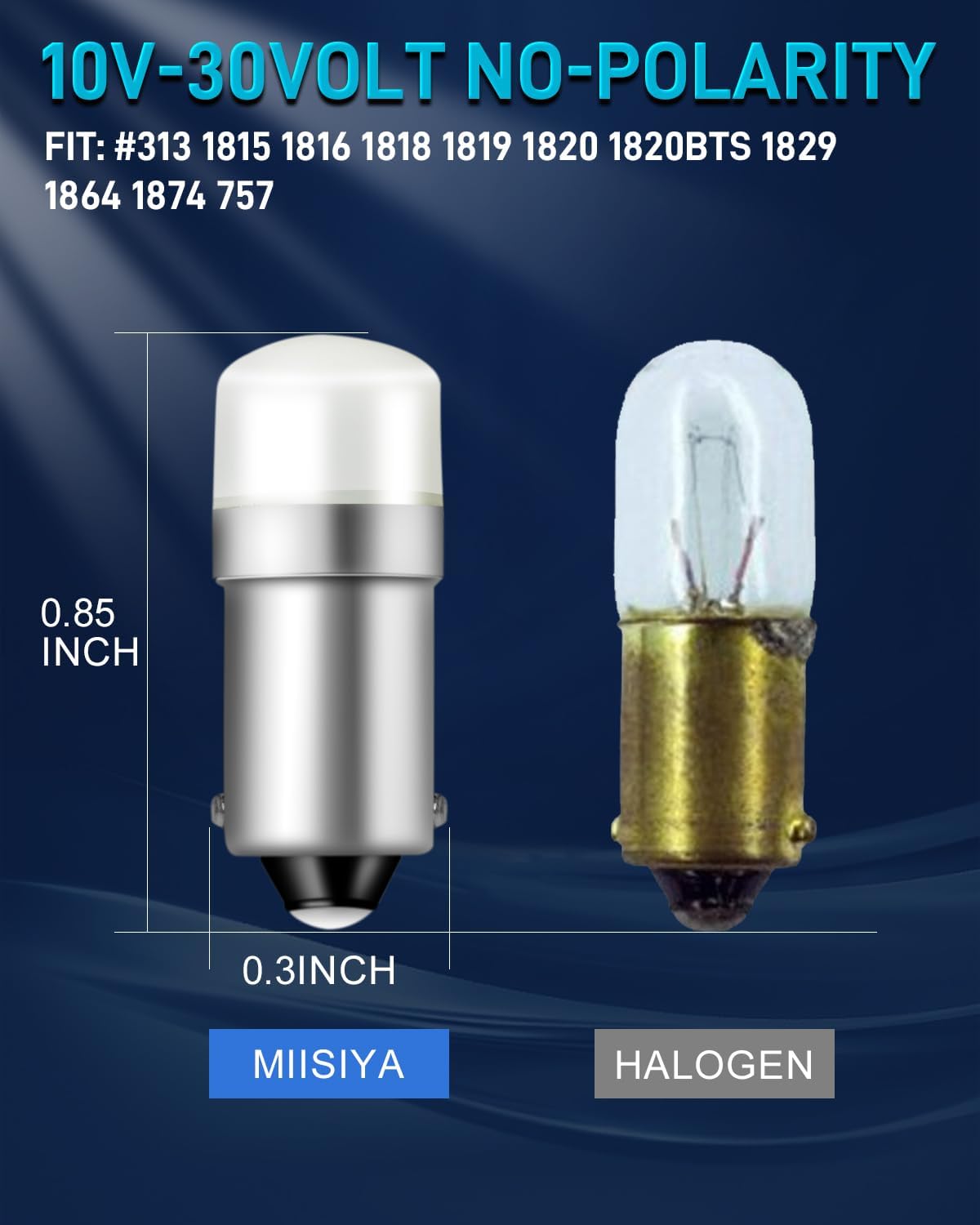 10pz Lampadina LED BA9S LED Cruscotto Mappa Lampada Luce 1815 10pz Lampadina LED BA9S LED Cruscotto Mappa Lampada Luce 1815
