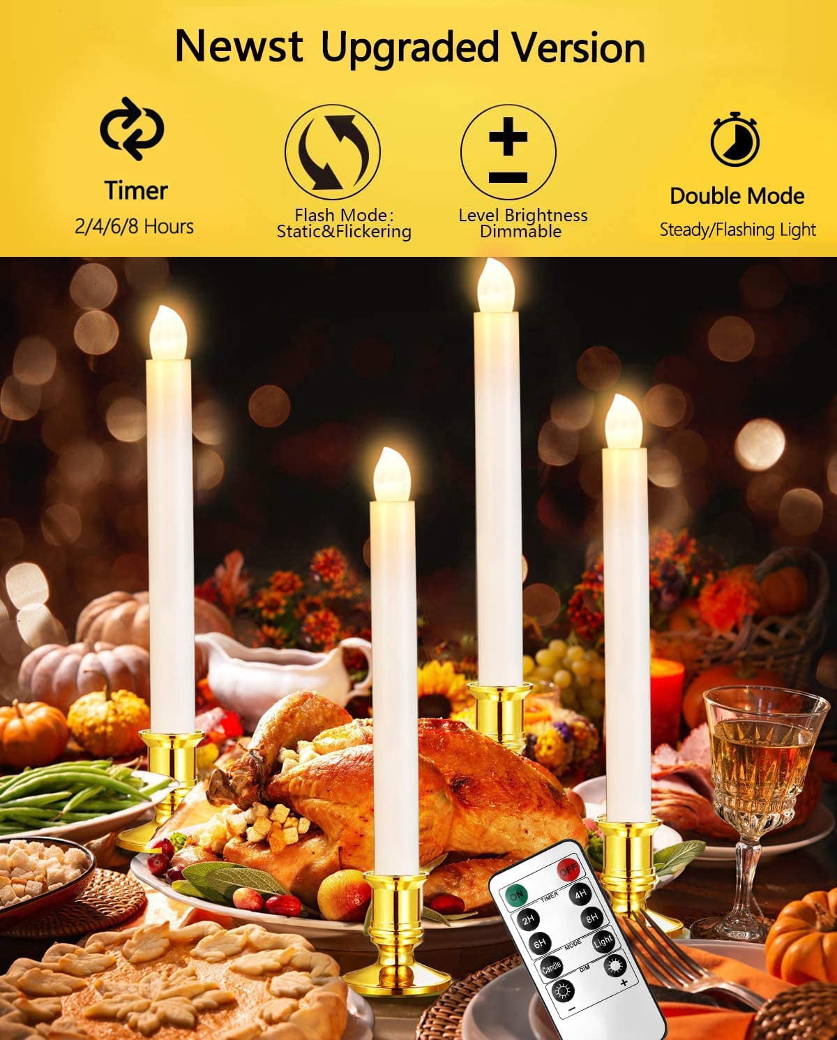 LIDUI-Window Candles, 10 Pack LED Battery Operated Christmas Candles ...