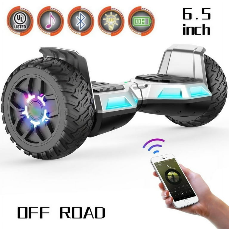 LIEAGLE 8.5 inch Off Road All Terrain Hoverboard Self Balancing Scooter with Bluetooth Speaker and LED Lights 10 mph Max Speed Max Weight 260 lbs