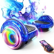 LIEAGLE Bluetooth Hoverboard 6.5" Two-Wheel Self Balancing Electric Scooter 24V 10MPH Hover Board with Lights for Kids Adults Green