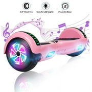 LIEAGLE Electric Hoverboard for Girls with Bluetooth 6.5" Flashing LED Wheels Self Balancing Scooter, 200 lb Weight Limit, Pink