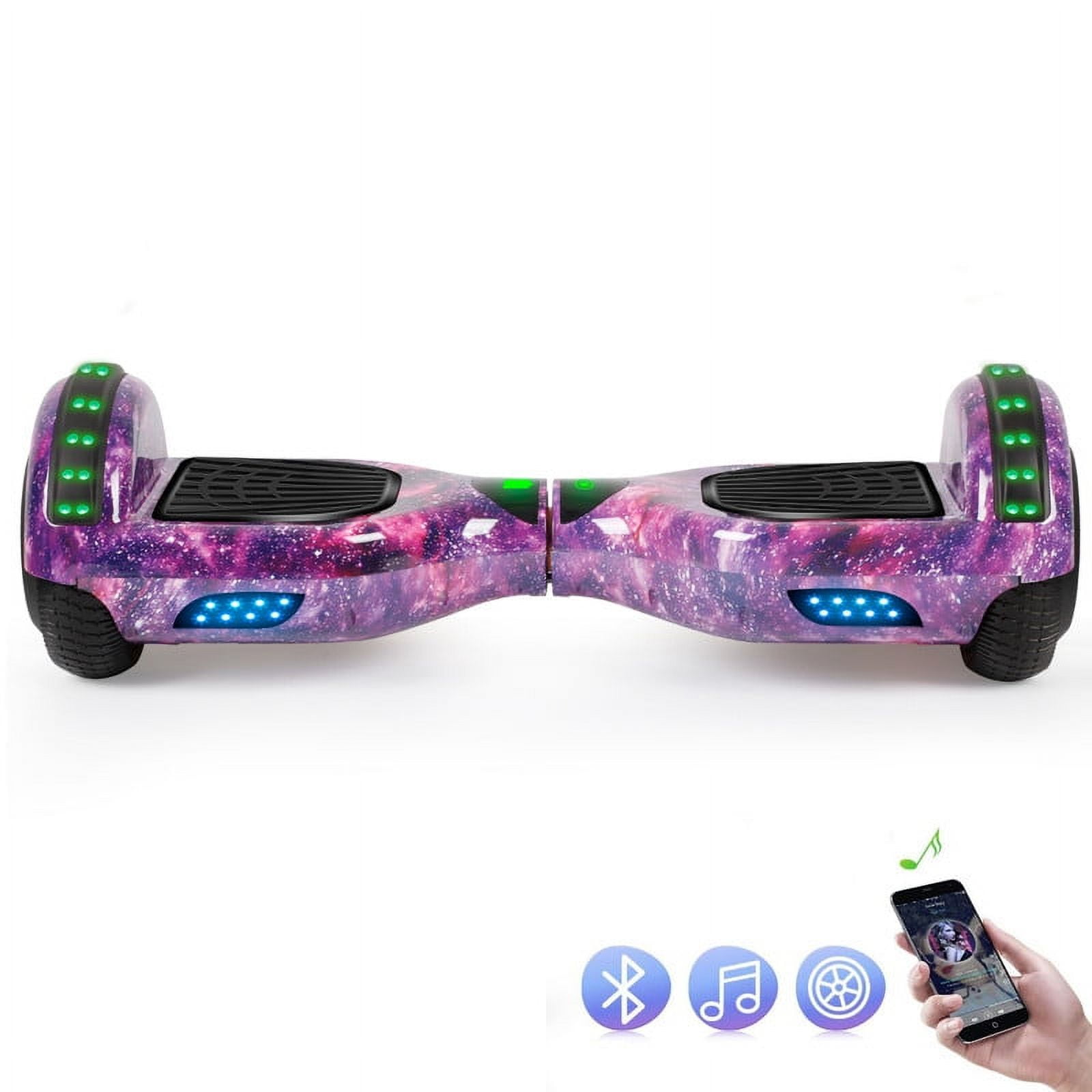 LIEAGLE Hoverboard with Bluetooth Speaker and LED Lights, All-Terrain 6 ...